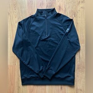 FootJoy Cavary Black 1/4 Zip Midweight Pullover Men’s Medium Stretch Golf